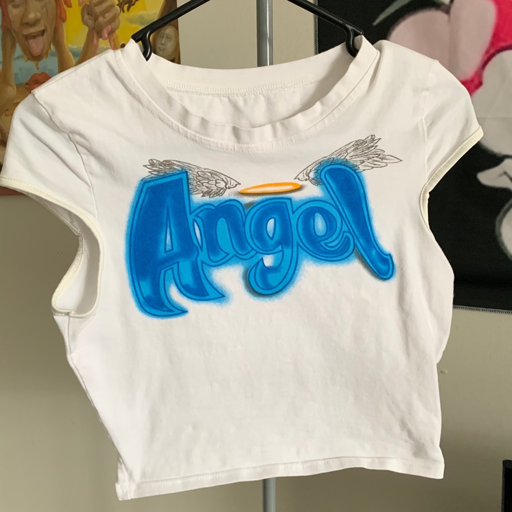 Blue “ Angel “ crop top